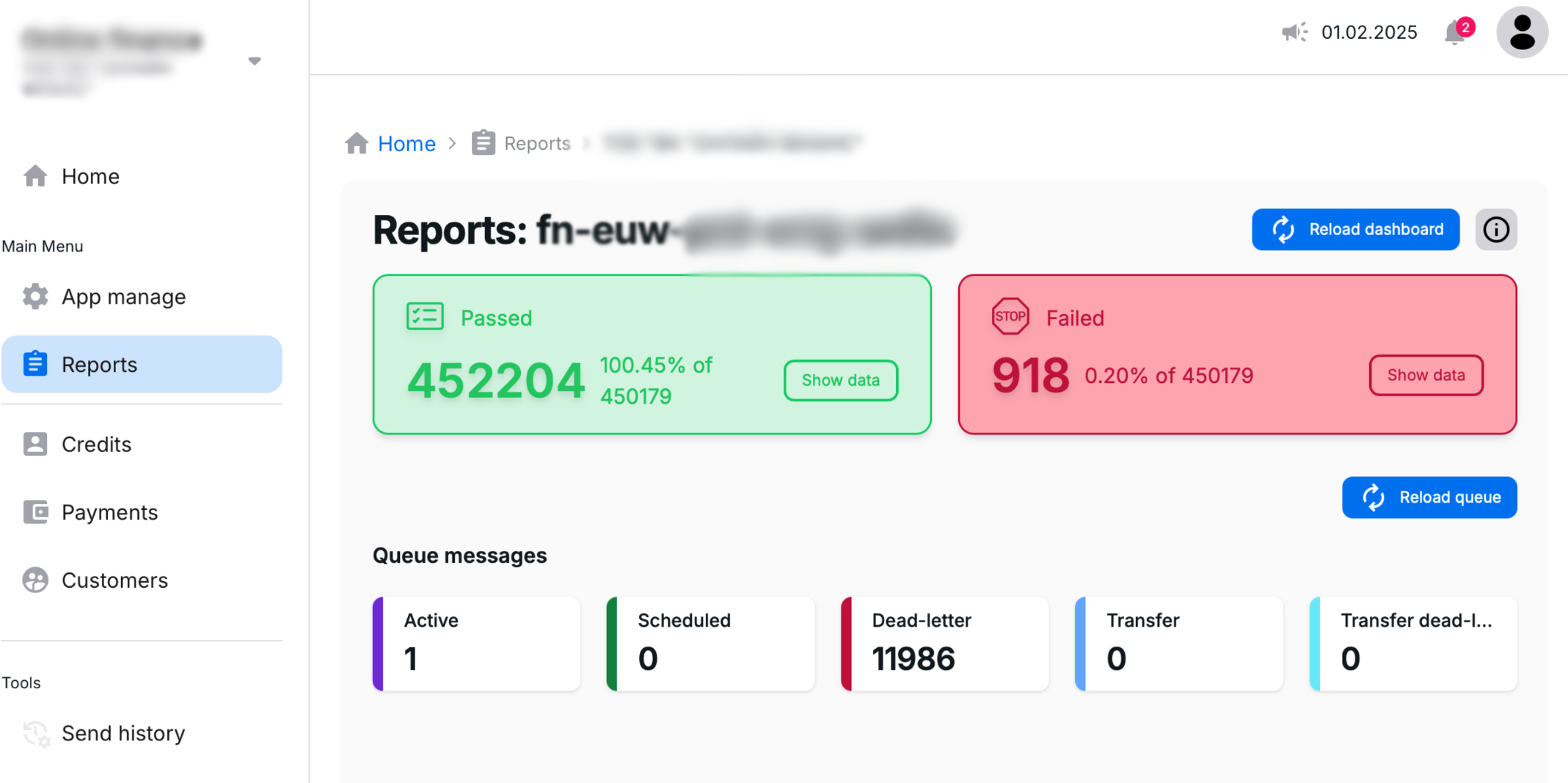Online Finance. Reporting for Credit Register 2.0